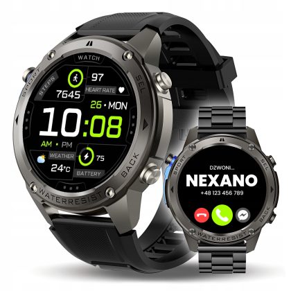 SMARTWATCH MĘSKI GPS ZEGAREK WODOODPORNY IP69K MENU PL ROZMOWY AMOLED SPORT